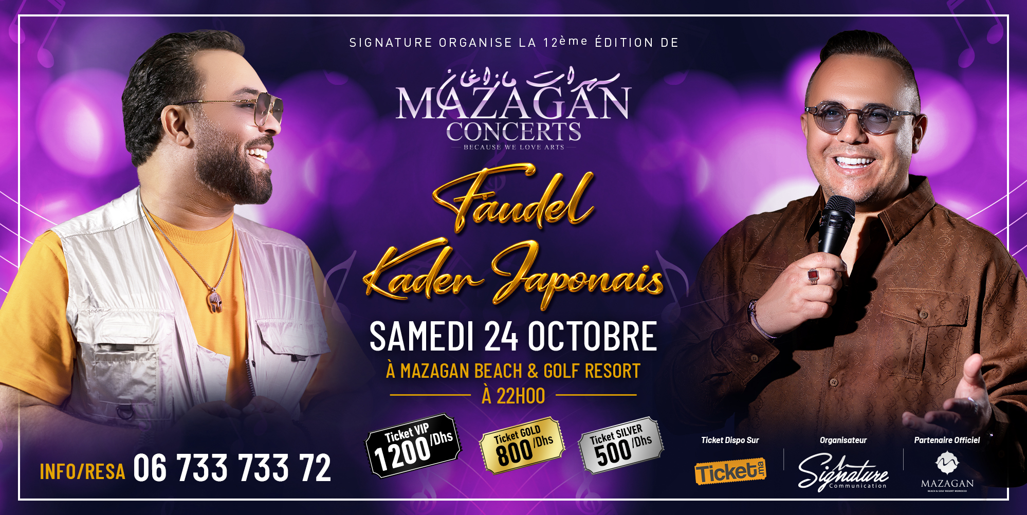 Mazagan Concerts : Faudel et  Kader Japonais
